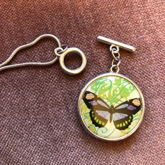 Double sided pendant silver necklace removable pendant - Picture 3 of 9